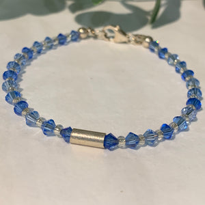 Colourful crystal bead bracelet - Indigo Plum Creations - Gemstone Jewellery - Gift Idea