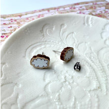 Load image into Gallery viewer, Wooden Cloud Stud Earrings - Flossy Teacake
