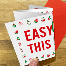 Load image into Gallery viewer, Easy on the Sprouts this year Farty Pants - Concertina Christmas Card - Brainbox Candy

