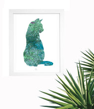 Load image into Gallery viewer, Vintage Map Artwork Framed Print - Cat - Available as Leeds, Yorkshire or Personalised Designs
