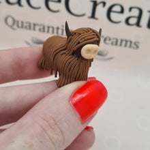 Load image into Gallery viewer, Highland Cow - Mini polymer clay figure - Luuce Creates
