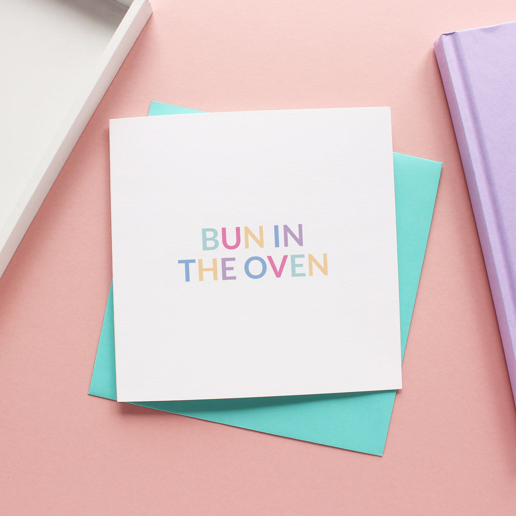 Bun in the oven card - funny card - Purple Tree Designs