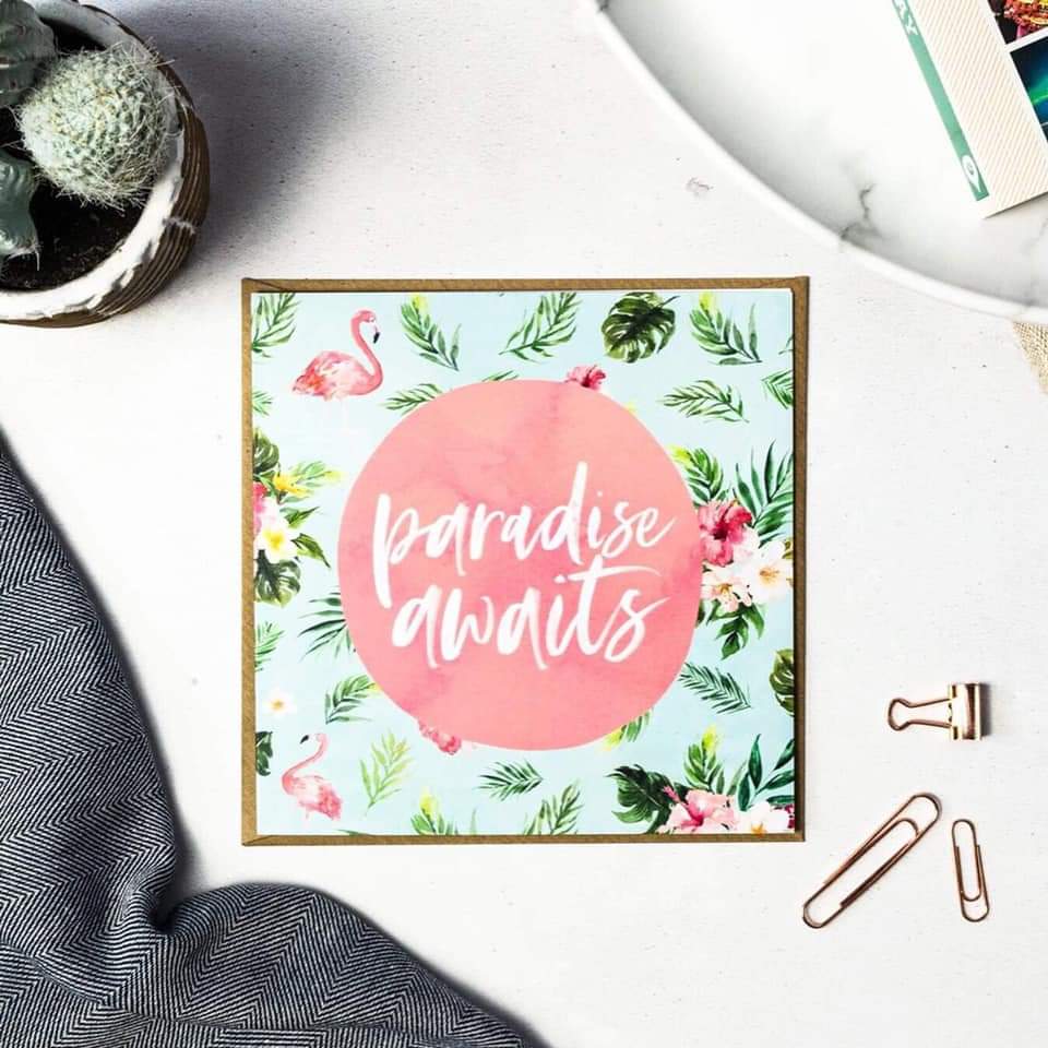 Paradise Awaits - Greetings Card - Wander Collective