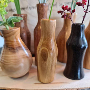 Bud Vase - Wood Turned Vase - Padauk - What Wood Claire Do?