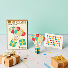 Load image into Gallery viewer, Congratulations Balloons - Wooden Pop Out Card and Decoration - card and gift in one - The Pop Out Card Company

