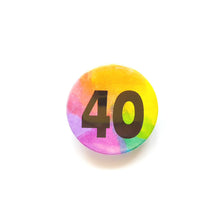 Load image into Gallery viewer, Age badges - Ages 1 to 100 - Rainbow button Badge - Life is Better in Colour
