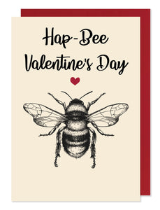 Hap-Bee Valentines Day - greetings card - Hello Sweetie