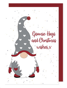 Gnomie Hugs And Christmas Wishes - Gonk Christmas card - Hello Sweetie