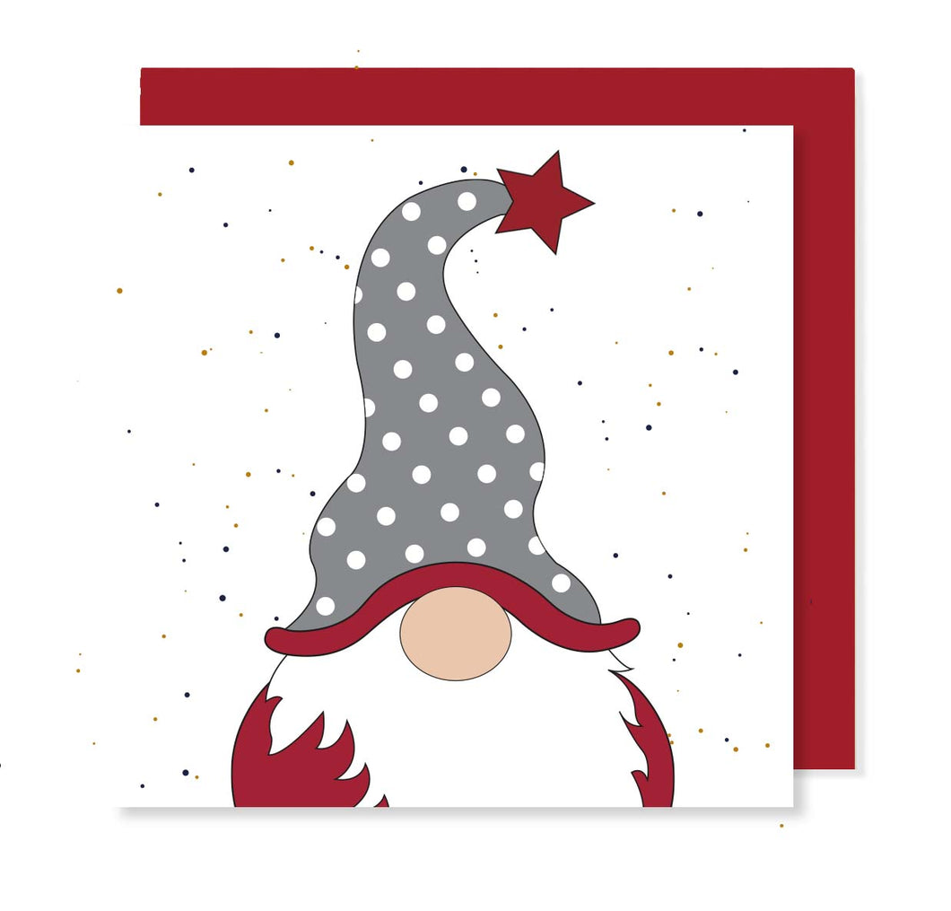 Mini Christmas Gnome card - Gonk Christmas card - Hello Sweetie