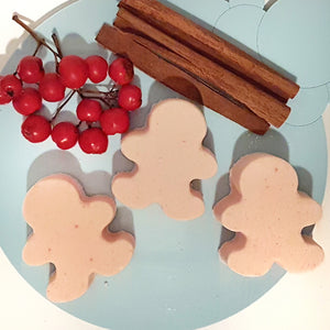 Gingerbread Man Mini Bath Bombs - Little Shop of Lathers - handmade bath treat - Christmas gift ideas