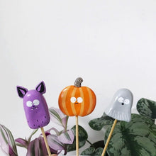 Load image into Gallery viewer, Ghost Plant Pal - Polymer Clay decoration - Lotte Howe Designs
