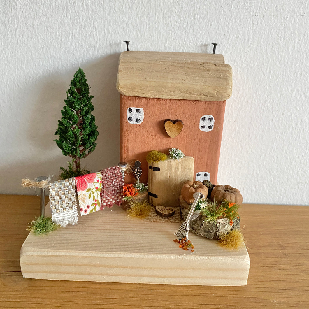 Autumn Days Wooden Cottage - Washday Cottage - Tina's Lovely Creations