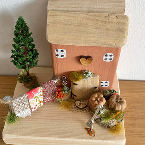 Autumn Days Wooden Cottage - Washday Cottage - Tina's Lovely Creations