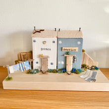 Load image into Gallery viewer, Row of 2 Wooden Beach Cottages - Tina&#39;s Lovely Creations
