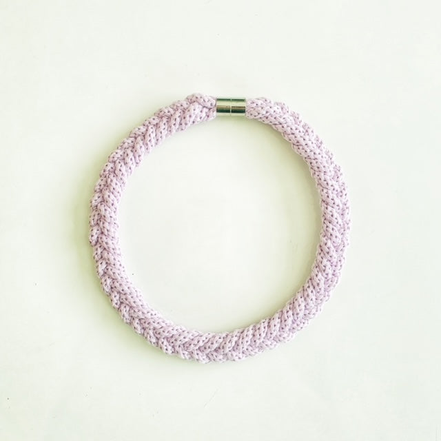Choker Necklace - Lilac - Cotton Rope Jewellery - Handmade by Tinni