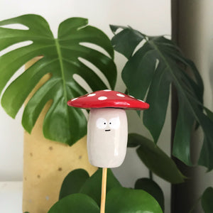 Toadstool Plant Pal - Polymer Clay decoration - Lotte Howe Designs