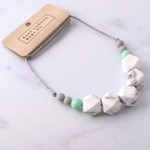 Teething Necklace - Dalston - Geometric Bead Teething Jewellery - East London Baby Co - Baby gift