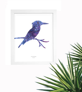 Vintage Map Artwork Framed Print - Kingfisher - Available as Leeds, Yorkshire or Personalised Designs