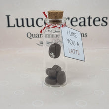 Load image into Gallery viewer, Coffee Bean Bottle Keepsake - I like you a Latte - Luuce Creates
