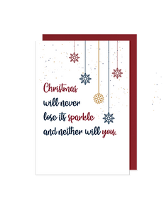 Christmas will never lose it's sparkle... Christmas card - Hello Sweetie