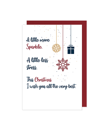 A little more sparkle... Christmas card - Hello Sweetie