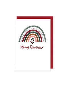 Merry Kissmas - Rainbow Christmas card - Hello Sweetie