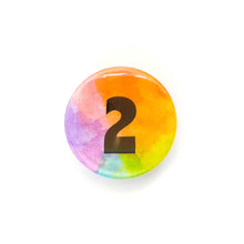 Load image into Gallery viewer, Age badges - Ages 1 to 100 - Rainbow button Badge - Life is Better in Colour
