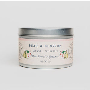 Candle - Pear and Blossom - hand poured soy wax candles - The Yorkshire Candle Company Ltd