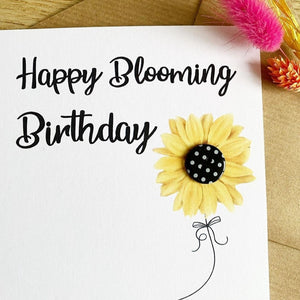 Happy blooming birthday - greetings card - Hello Sweetie