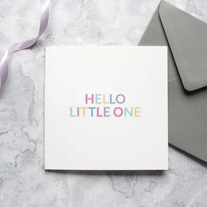 Hello Little One Card - Purple Tree Designs