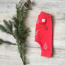 Load image into Gallery viewer, Red Tree Print Organic Cotton Leggings - Unisex - Little Drop In The Ocean

