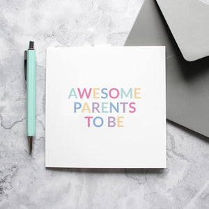 Awesome Parents To Be Card - Purple Tree Designs