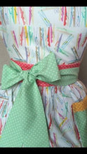 Load image into Gallery viewer, Apron - Peg Print - Kitsch-ina -vintage style pinny
