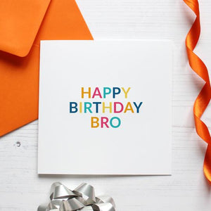 Happy Birthday Bro Card - Purple Tree Designs