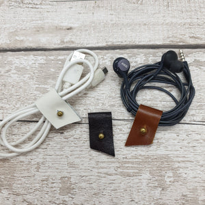 Leather Cable Tidy/Cable Clips - Set of 3 - Shadow Craft