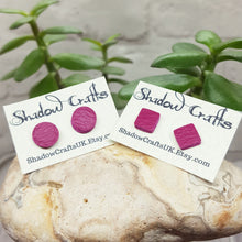 Load image into Gallery viewer, Leather Stud Earrings - Shadow Crafts
