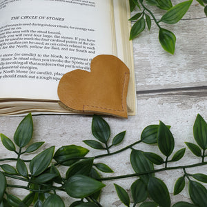 Leather Heart Bookmark - Shadow Crafts - Recycled Leather