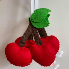 Load image into Gallery viewer, Cherries Felt Decoration - Giddy Designs
