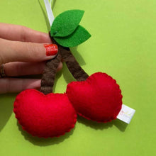 Load image into Gallery viewer, Cherries Felt Decoration - Giddy Designs
