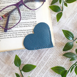Leather Heart Bookmark - Shadow Crafts - Recycled Leather