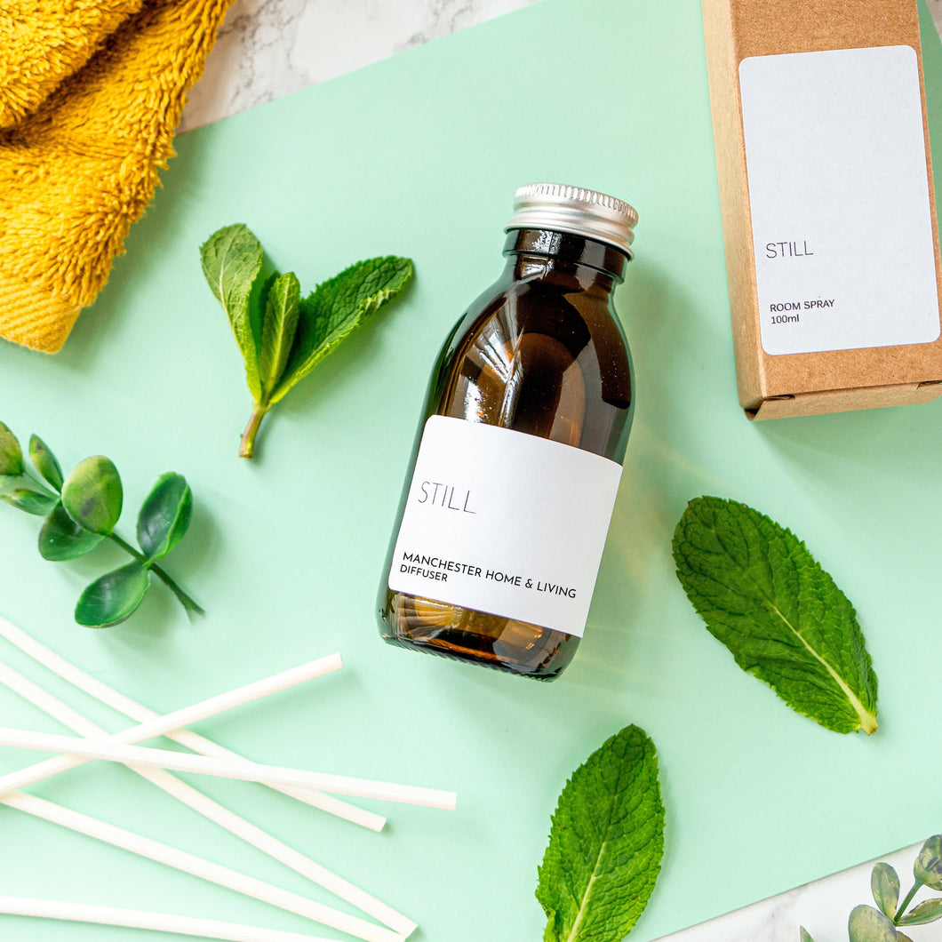 Reed Diffuser - Still (Peppermint and Eucalyptus) - Manchester Home and Living
