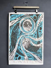 Load image into Gallery viewer, Tea Towel - Otters - Rach Red Designs
