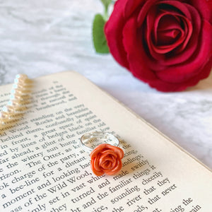 Paper Flower Ring - Adjustable - Lots of Colours - Turn the Page Design