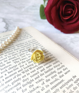 Paper Flower Ring - Adjustable - Lots of Colours - Turn the Page Design