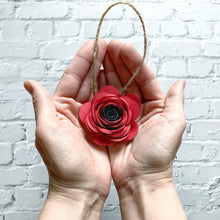 Load image into Gallery viewer, Paper Poppy - Hanging Decoration - Turn the Page Design
