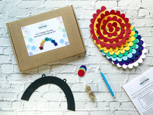 Paper Flower Making Kit - Make your own Rainbow - Bright Colours - Turn the Page Design