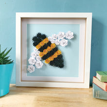 Load image into Gallery viewer, Bumble Bee Paper Art - Framed Artwork - Turn the Page Design - Collection only

