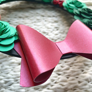Christmas Paper Flower Wreath - Turn the Page Design