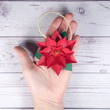 Load image into Gallery viewer, Poinsettia Flower Paper Decoration - Turn the Page Design
