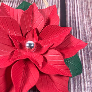 Poinsettia Flower Paper Decoration - Turn the Page Design